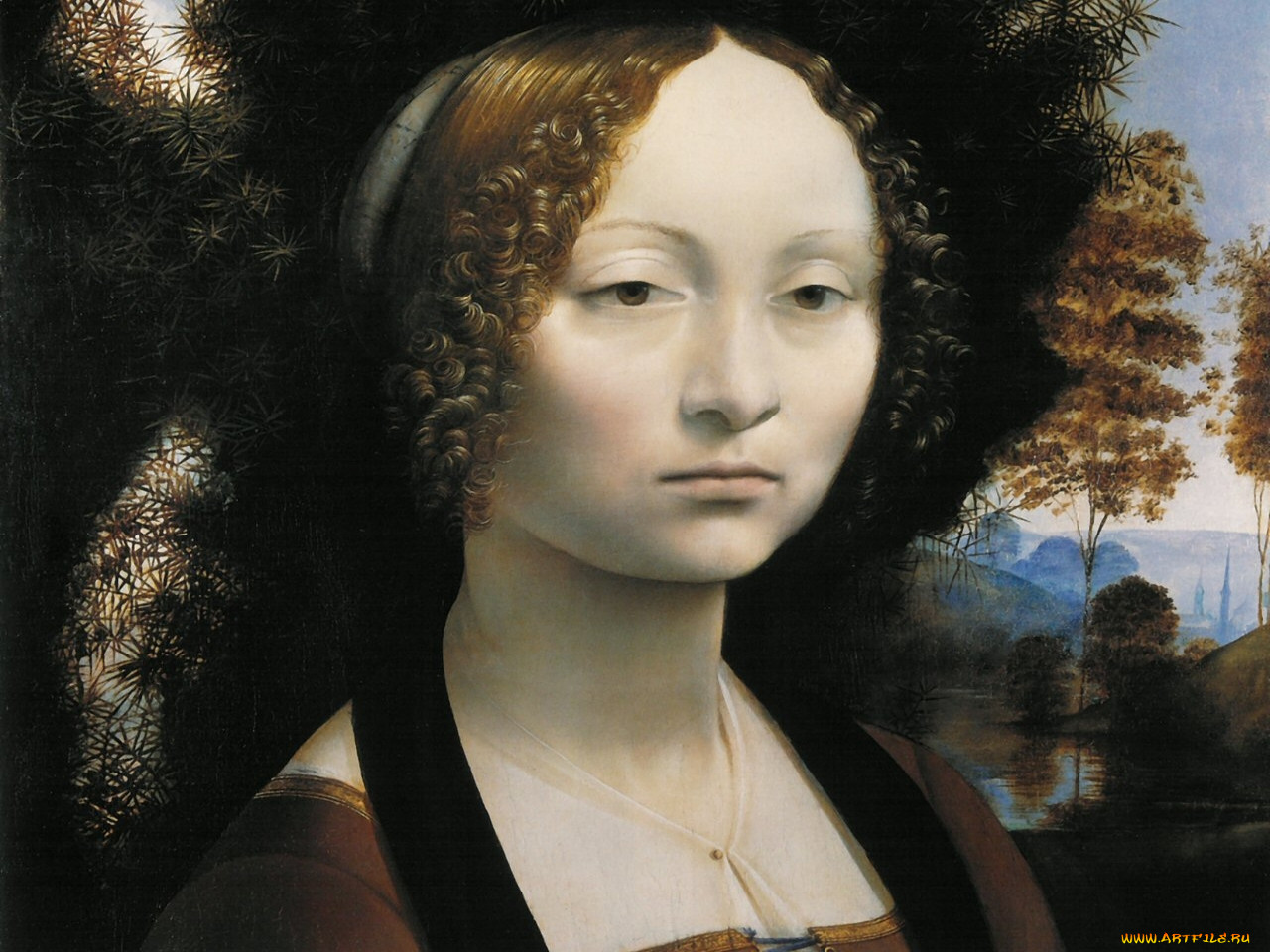 leonardo, da, vinci, portrait, of, ginevra, de, benc, 